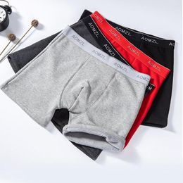 Onderbroek mannen fleece bokser briefs winter warm ondergoed stretch ademende mannelijke kofferbak shorts comfort man casual slipje l-3xl