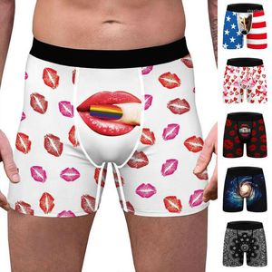 Caleçon homme drôle Boxer Shorts troncs sous-vêtements impression 3D bref pantalon élastique