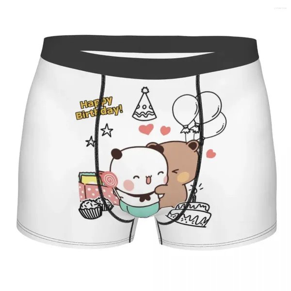 Men de sous-pants hommes joyeux anniversaire bub dudu sous-vêtements panda ours drôles boxer briefs shorts homme doux