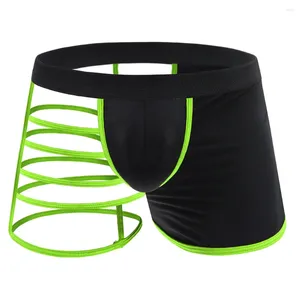 Onderbroeken Mannen Hol Platte Boxers Sexy Ondergoed Ademend Comfort Trunks Shorts U Bolle Zakje Fancy Flirten Knickers