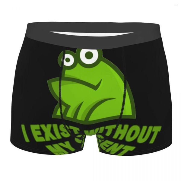 Caleçon Homme J'existe Sans Mon Consentement Grenouille Sous-Vêtements Nouveauté Boxer Culotte Homme Respirant