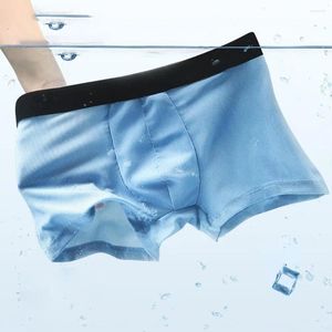 Men de sous-pants Men Ice Silk U Convex Plus taille Homme Hipster Mâle Boxer sous-vêtements Close Fit Mid Mility Panties Men