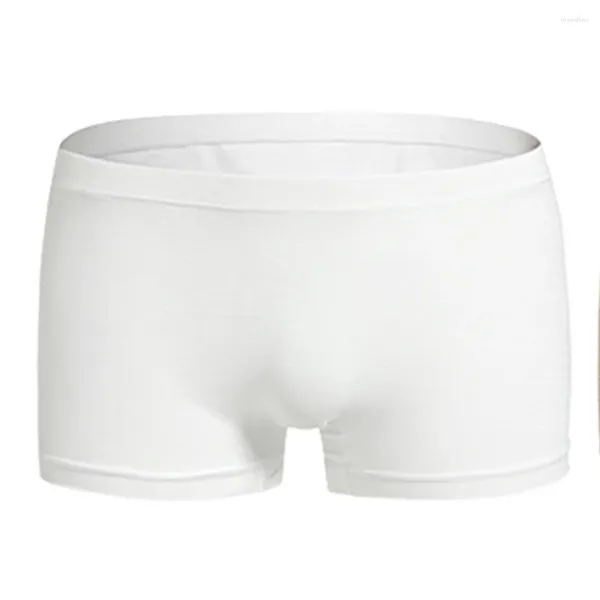 Men de sous-pants hommes Ice Silk sous-vêtements Sexy Boxers Shorts U Convex Pouche Briess