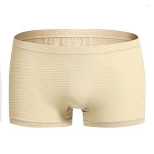 Caleçons hommes glace sous-vêtements en soie Sexy taille basse boxeurs Shorts culottes Lingerie respirant mince Bikini troncs