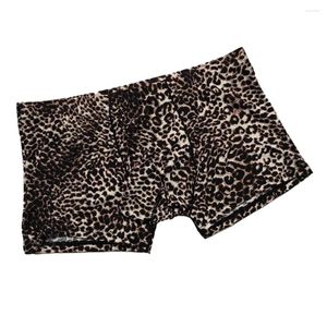 Onderbroek mannen luipaard print slipjes goed uitziend ondergoed u pouch bokser briefs lage taille sensuele lingerie comfortabele knickers