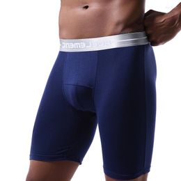Onderbroek mannen lange boksers strakke sportboksershorts modaal anti-wear plus size underwear sexy hardloop slipje xl-7xl