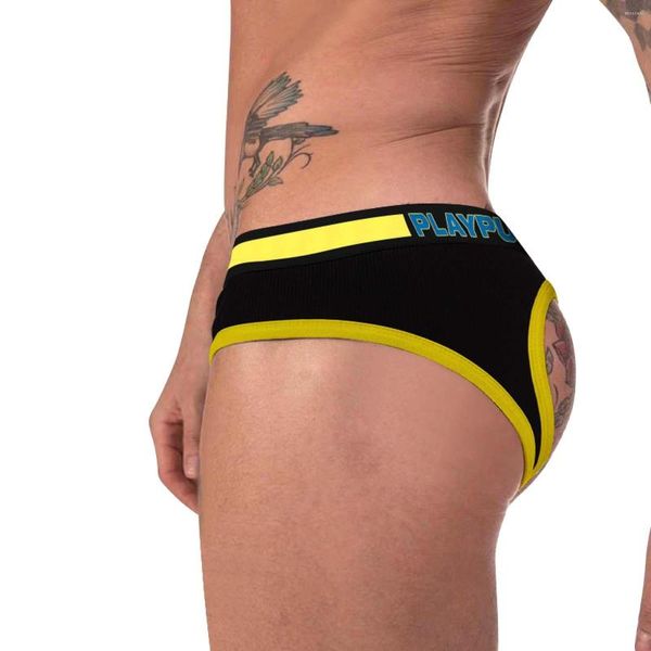 Sous-vêtements pour hommes Sous-vêtements pour hommes Thong Exposed Hip PP Sexy U Thin Breathable Brief