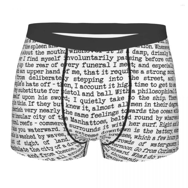 Men de sous-pants Men Old Typewriter Imprimer sous-vêtements Sexy Sexy Boxer Shorts Homme Soft Plus Size