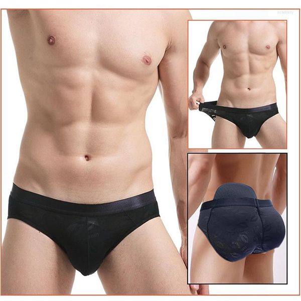 Slip Hommes Culotte Rembourrée 2PS Hip BuPads Sissy Crossdressers Extrem Bottom Body Shaping Fesses Enhancer Crossdress Male Lingerie