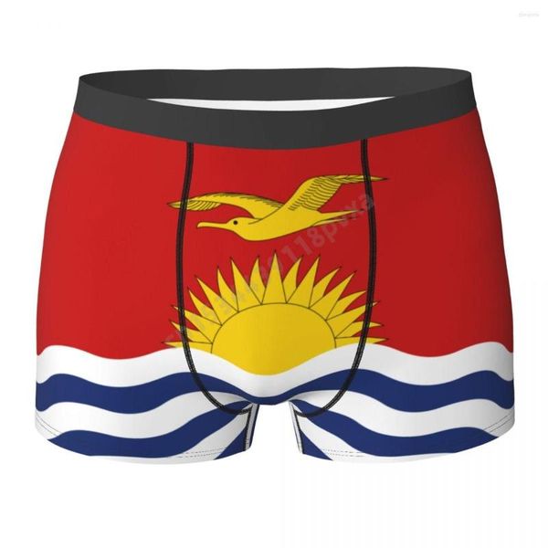 Caleçons Hommes Culottes Kiribati Drapeau Pays Boxer Shorts Polyester Pour Garçons Homme Grande Taille