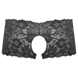 Onderbroek mannen plus size crotchless briefs erotische sexy lingerie sissy gay ondergoed nachtkleding uitgehold bloemen kanten lage taille underpantsund