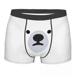 Caleçons hommes ours polaire amoureux Boxer Shorts culottes taille moyenne sous-vêtements dessin animé mâle imprimé S-XXL caleçons 24319