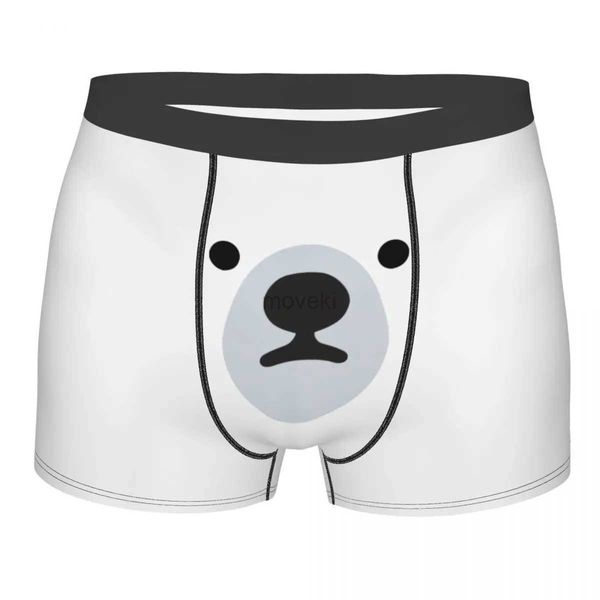 Calzoncillos hombres amantes del oso Polar Boxer Shorts bragas media cintura ropa interior dibujos animados masculino impreso S-XXL calzoncillos 24319