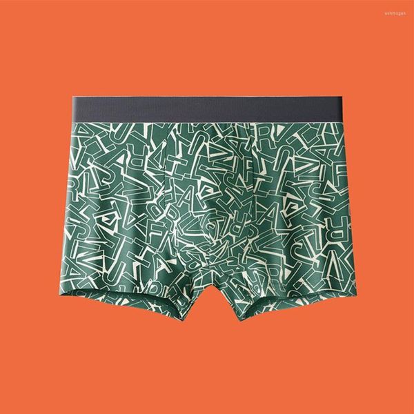 Caleçon hommes imprimer Boxer slips sous-vêtements en coton Sexy Shorts poche de renflement améliorer la culotte de pénis respirant élastique boxeurs