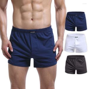 Onderbroek mannen pure kleur ondergoed boksers sexy katoenen cuecas voor shorts homo man mannelijke jongen