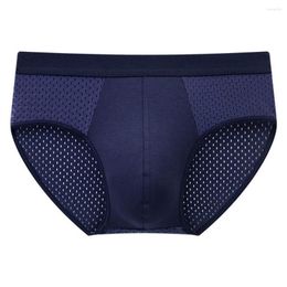 Caleçons hommes séchage rapide slips masculins Texture douce sous-vêtements extensible maille fine culotte sans couture Sexy