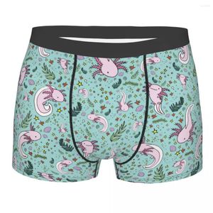 Caleçons pour hommes Axolotl Animal Boxer Shorts culottes sous-vêtements respirants mignon salamandre mâle Sexy grande taille