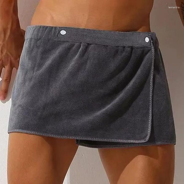 Calzoncillos Toalla de baño para hombre, pantalones cortos japoneses, ropa de casa, playa, natación, botón de una pieza, absorción de agua