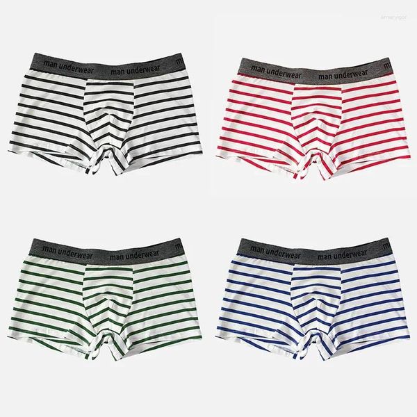 Pantalones de calzoncillo Shorts de boxeador para hombres Babres de algodón