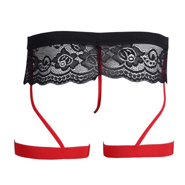 Caleçon boxeurs pour hommes Sexy Sissy sous-vêtements culotte en dentelle vêtements voir à travers la taille moyenne améliorer la poche Lingerie Male266H