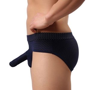 Onderbroek heren briefs merk ondergoed mannelijke slipje mannen sexy mesh olifant neus shorts ademende lage taille romp jockstrap bikini