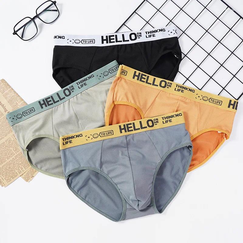 Calzoncillos calzoncillos Para Hombre, ropa interior Sexy, pantalones cortos transpirables, Calzoncillos elásticos Para Hombres, bragas con letras de gran tamaño