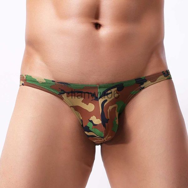 Sous-vêtements Slips pour hommes Sous-vêtements sexy Homme Culotte imprimée Slip pour homme Nylon Underpant Boy Bikini Briefs Camouflage Sous-vêtement sexy J230713