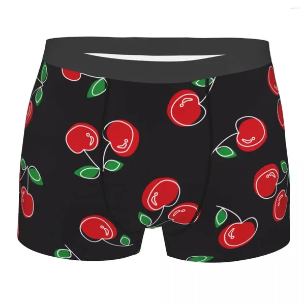 Calzoncillos Hombre Cherry Boxer Shorts Bragas Ropa interior suave Homme Novedad S-XXL