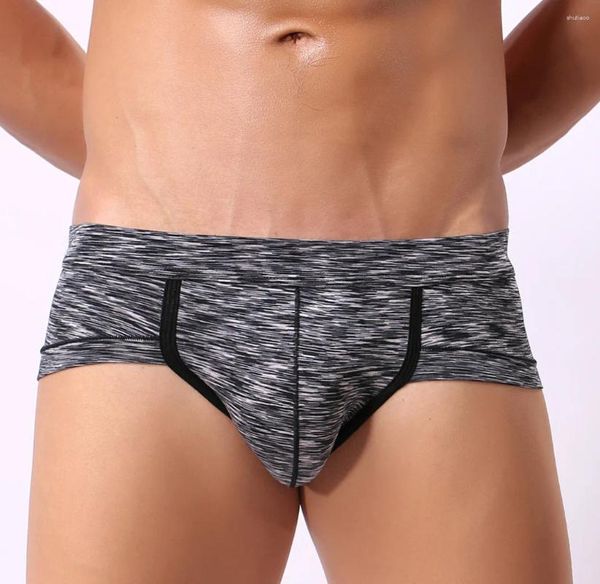 Calzoncillos de los hombres bolsa convexa ropa interior niños moda sexy cintura baja boxeador pantalones cortos tronco juventud color algodón calzoncillos estudiante deportes