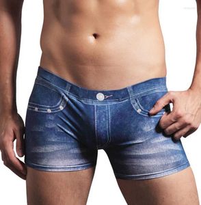 Sous-pants pour hommes sous-vêtements en denim pur coton pur pantal à angle plat à angle plat de tête