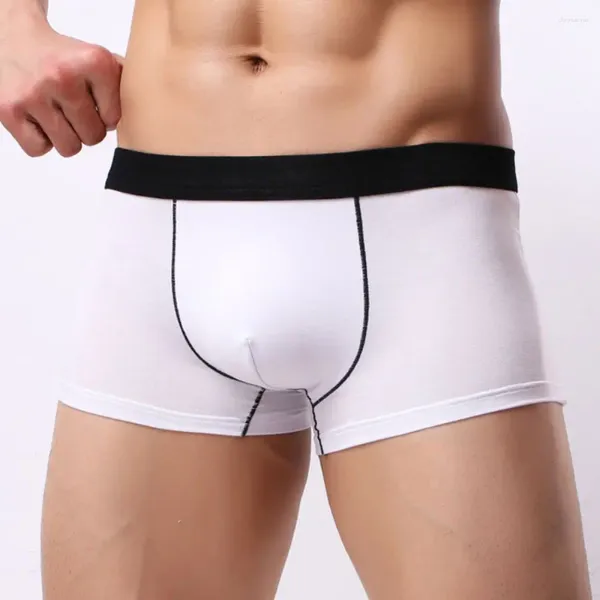 Calzoncillos Hombres Ropa interior de esquina plana Modal Algodón Boxer Shorts Verano Fino Transpirable Ángulo deportivo