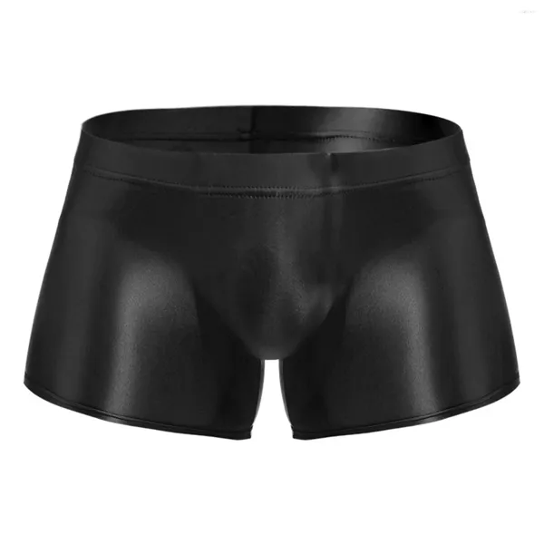 Calzoncillos Ropa interior transparente brillante para hombre Calzoncillos sexys de talla grande Bragas transparentes de cintura baja