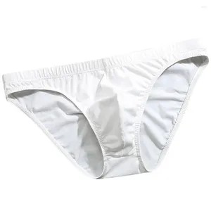 Sous-pants Men's Ice Silk Triangle respirant Briefs Couleur Couleur Couleur confortable Soupire à taille basse douce sous-vêtements