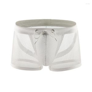 Calzoncillos de malla para hombre, suspensorio sexy para hombre, Boxershorts con bolsa para bulto, Boxers para hombre Gay, Boxers Bretahable, bañadores, ropa interior