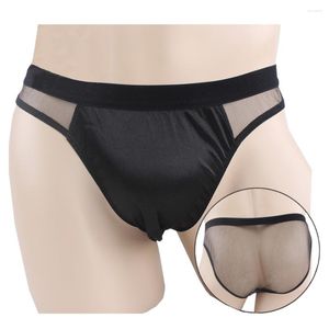 Onderbroek heren gaas ondergoed shorts shorts briefs sexy ademende mannelijke mannen kijken door lingerie