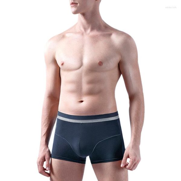 Calzoncillos de Modal para hombre, bragas invisibles, ropa interior transpirable suave en forma de U con curva 3D, calzoncillos bóxer deportivos informales de ajuste holgado