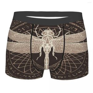 Unterhosen Herrenhöschen Boxer Unterwäsche Libelle mit Flecken Kreis Stern magische Inschriften Sexy männliche Shorts