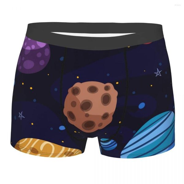 Caleçons culottes pour hommes Boxershorts Cartoon Galaxy sous-vêtements pour homme Sexy Boxer masculin