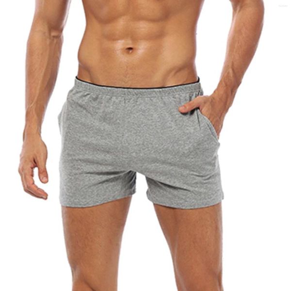 Calzoncillos De Los Hombres Bragas Casual Sólido Cómodo Pantalones Cortos Pantalones Bolsillo Boxer Boxers Pijamas Ropa Interior Hombre