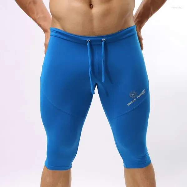 Calzoncillos Bragas para hombre Drop BRAVE PERSON Ice Silk Swim Trunks Pantalones medianos Ciclismo Gimnasio Transporte