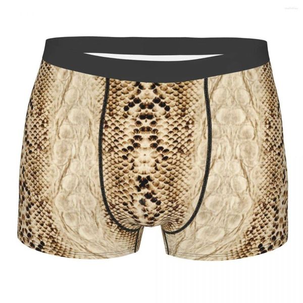 Calzoncillos Bragas para hombre Piel de serpiente Hombre Hombre Ropa interior tipo bóxer corto