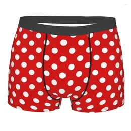 Onderbroek Men's rode polka dot ondergoed ondergoed schattige bokser slijsten shorts slipje homme ademende s-xxl