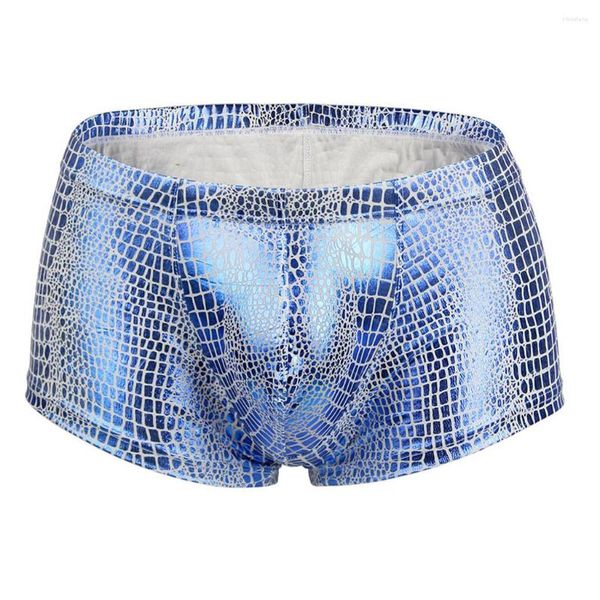 Calzoncillos Bóxer Sexy para Hombre, ropa interior serpentina Gay, calzoncillos bóxer en forma de U de poliéster de cintura baja, Calzoncillo para Hombre