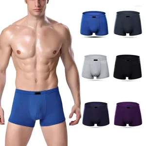 Sous-vêtements pour hommes Sous-vêtements sexy Boxer Briefs Shorts Fibre de bambou Fabriqué en coton doux Boxers Hommes