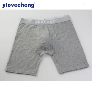 Sous-pants pour hommes Sports sous-vêtements Coton Anti-abrasion Jambe de boxer étendu short respirant Running Fitness Capri Pantal