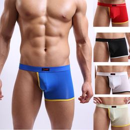 Caleçon Homme Tentation Demi Section Mince Sexy Creux Boxer Slip Glace Soie Glacé Taille Basse Hommes