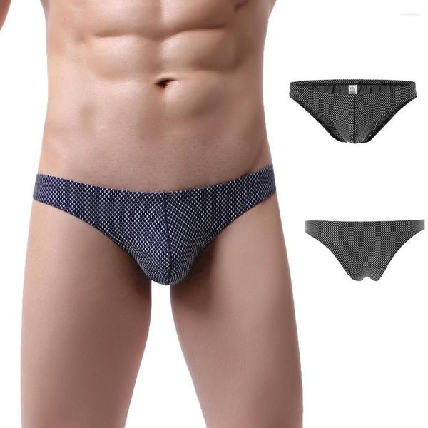 Calzoncillos triangulares para hombre, ropa interior de Bikini de cintura baja, bañadores, calzoncillos, bañadores elásticos abultados para hombre