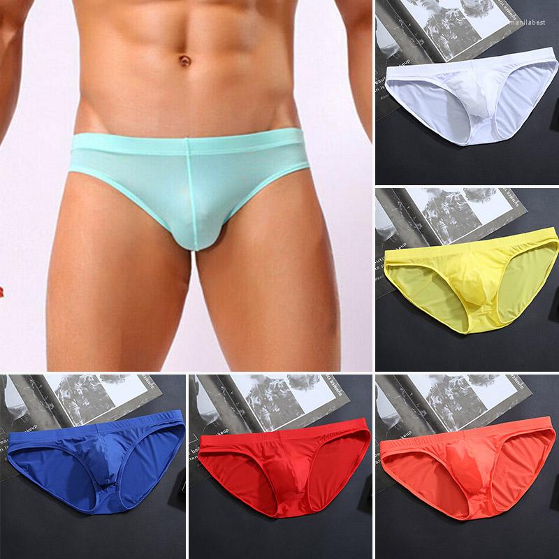 Underpants Men's Ultra-Thin Transparent Boxer Seamless Briefs Low Waist Underwear Breathable Thongs