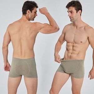 Calzoncillos Caja de ropa interior para hombres Boxers transpirables sin apariencia gorda Impreso Cintura media Knicker Hombres
