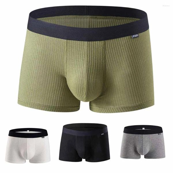 Calzoncillos Boxer para hombre, ropa interior, bragas con bolsa en U, bañadores suaves de Modal, Bikini, pantalones cortos transpirables, Boxershorts elásticos cómodos